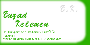 buzad kelemen business card
